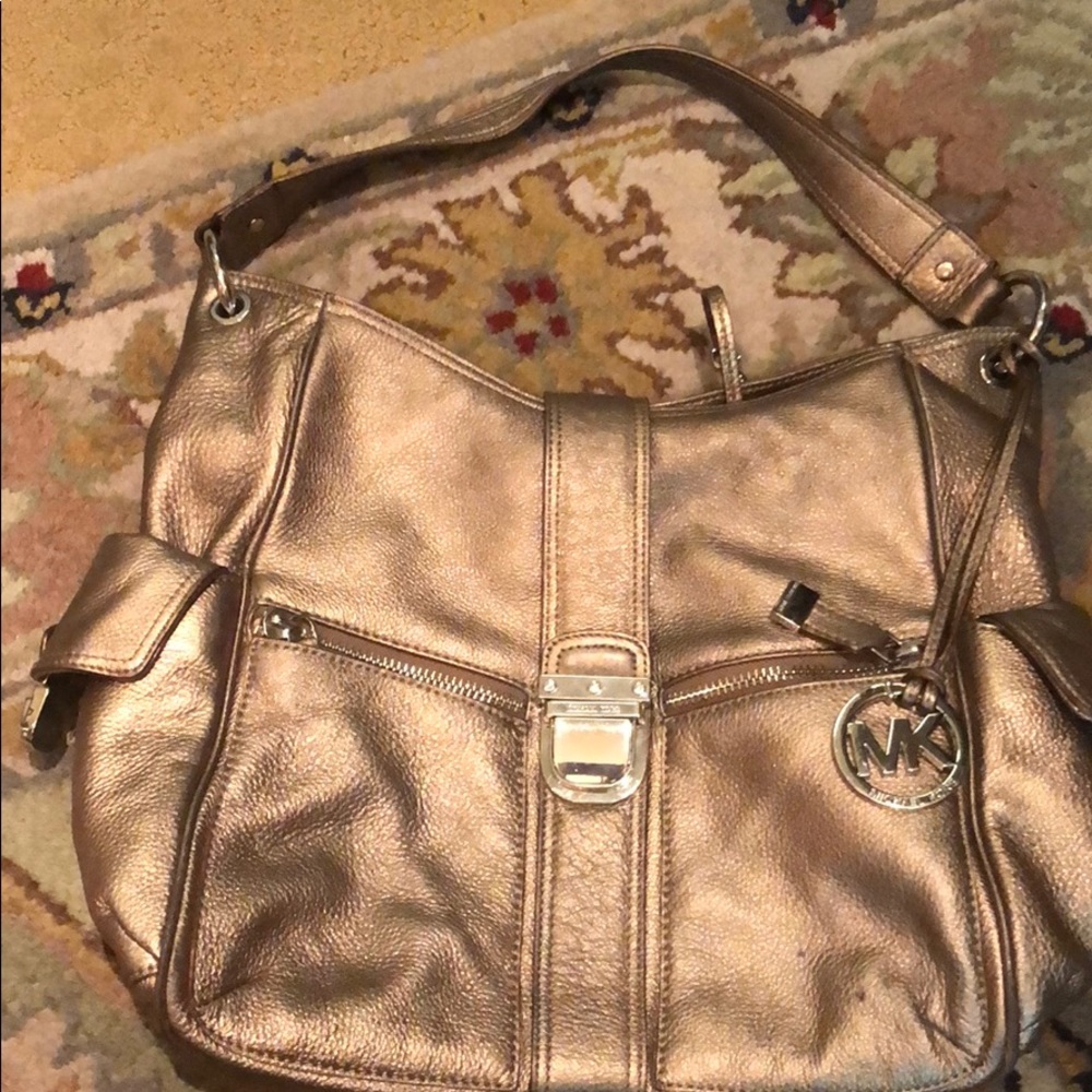 Golden Michael Kors Purse